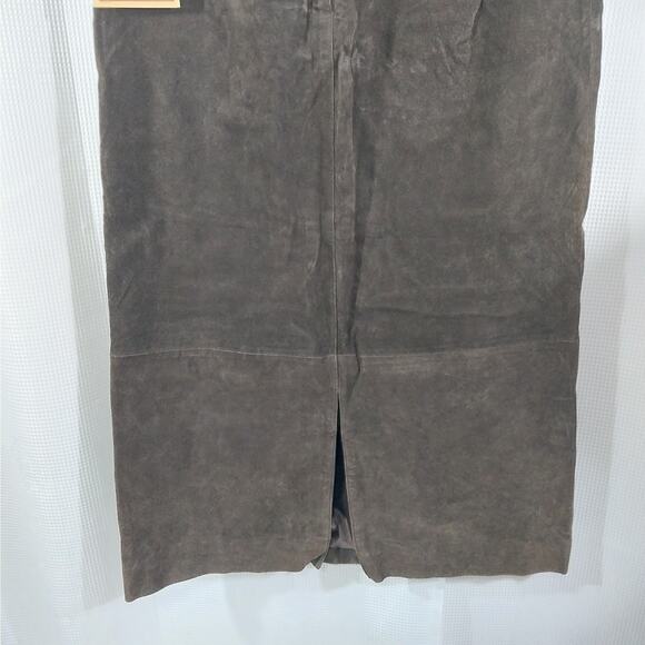 NWT! FASHION BUG! COCOA BROWN GENUINE SUEDE LEATHER PENCIL STYLE SKIRT! SZ 18 - Picture 7 of 12